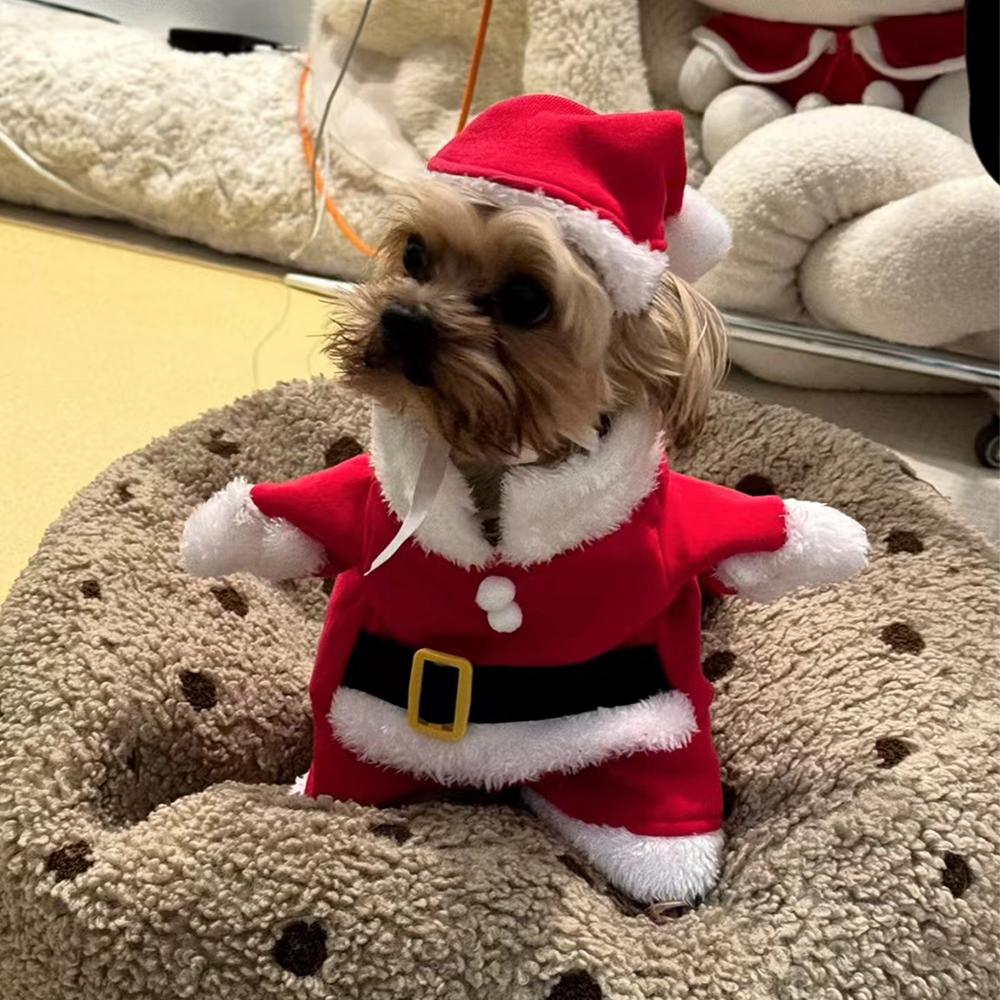 Christmas Dog Costume Funny Santa Claus Clothes For Small Medium Dogs Cats Cute Puppy Dress Up Apparel Chihuahua Pug Party Gifts