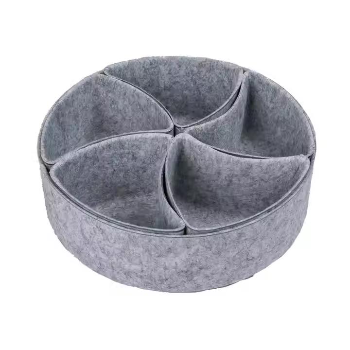 Felt Desk Drawer Jewelry Partition Dividers Organizer Tray Storage Bins 0