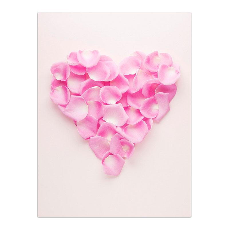 

Розовые постеры и принты с цветами Любовь Холст Живопись Лепесток Декоративная картина для комнаты девочки Настенное искусство Скандинавский декор Постер 21x30cm No Frame