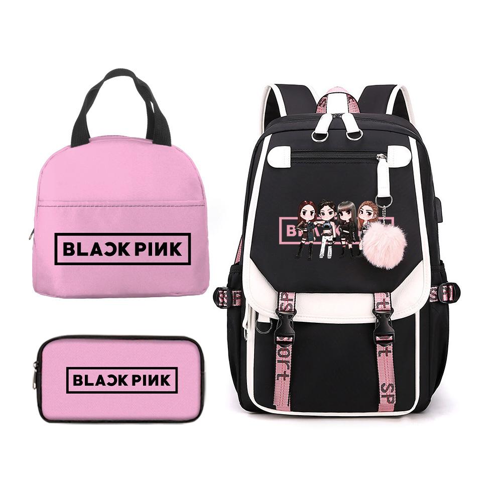 School Season Student Schoolbag Digital Printing Polyester Backpack Cartoon Satchel Pencil Case