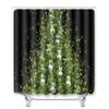 Christmas Waterproof Shower Curtain Four-Piece Floor Mat Combination Bathroom Water-Absorbing Non-Slip Carpet Door Mat Foot Mat