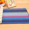 1PC Rectangle Colorful Stripes High temperature resistance Kitchen Decoration Cotton Placemat Fabric