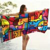 1 Stück Buntes Patchwork Strandtuch Großes Handtuch Super Saugfähig Geeignet für Strandurlaub Pool Yoga Fitnessstudio Sommergeschenk für Freunde