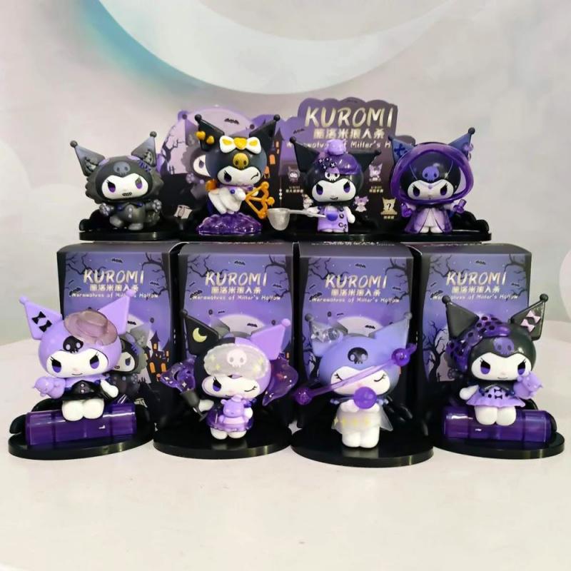 Kawaii  Kuromi Werewolf Series Figures, Collectible  Model Toys Desktop Ornament For Fans Gift Home Decor