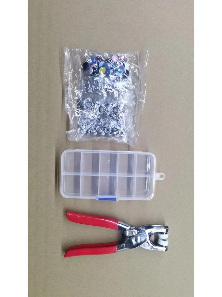 Five-Claw Concealed Snap Button Tool for Baby Clothes - Seamless Colored Metal Buckle Set