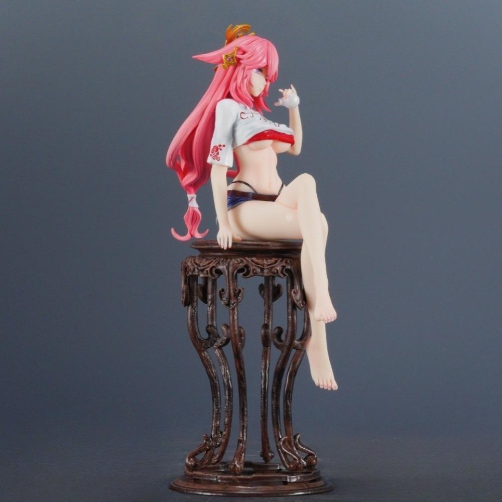 24cm/9.45in Anime Genshin Impact Figure Yae Miko Action Figures Pvc Statue Desktop Ornamen Collection Model Toys Gifts