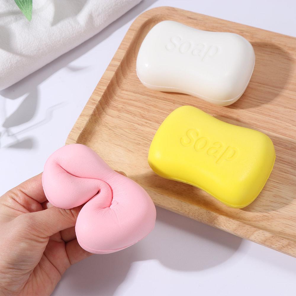 Super Soft Soap Squishy Toy Creative Slow Rebound Fidget Toy Realistic Soap Pinch Home Decoration