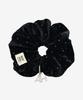 Ylyl [Select 2 Initials/Gift Wrapping] Anniversary Initial Scrunchie, Black Dot