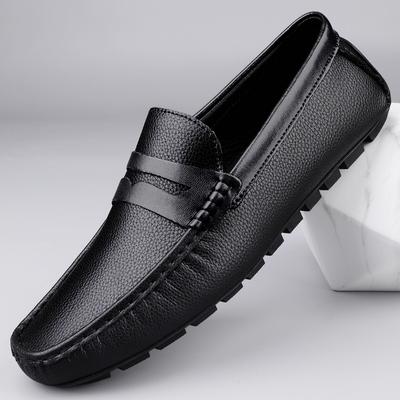 Übergröße 38-46 2025 Vintage Penny Loafers Mann Luxus Bootsschuhe Herren Mokassins Leder Slipper Flats Herren Freizeitschuh Fahrschuh