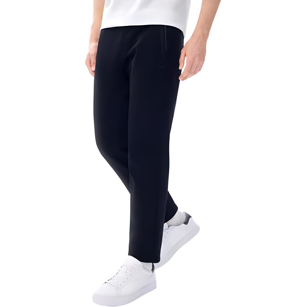 FILA Solid Basic Knit Casual Long Pants Men bottoms Black F11M247606FBK