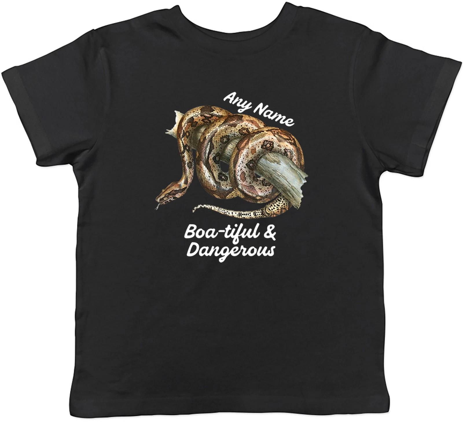 Personalised Any Name Boa-tiful & Dangerous Snake Kids T-Shirt Boys Girls Gift 100