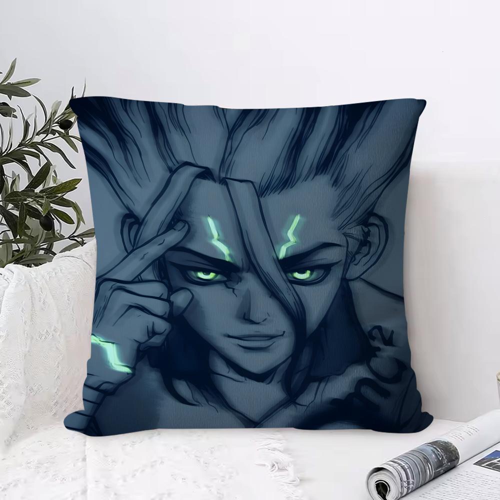 

Dr Stone Soft Plush Pillowcase DoubleSided Printed Cushion Cover Hidden Zipper Home Decor 30x30cm