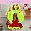Grinch Kinderkostüm Mit Umhang Und Kleid Für Weihnachtsfeier Kostüm