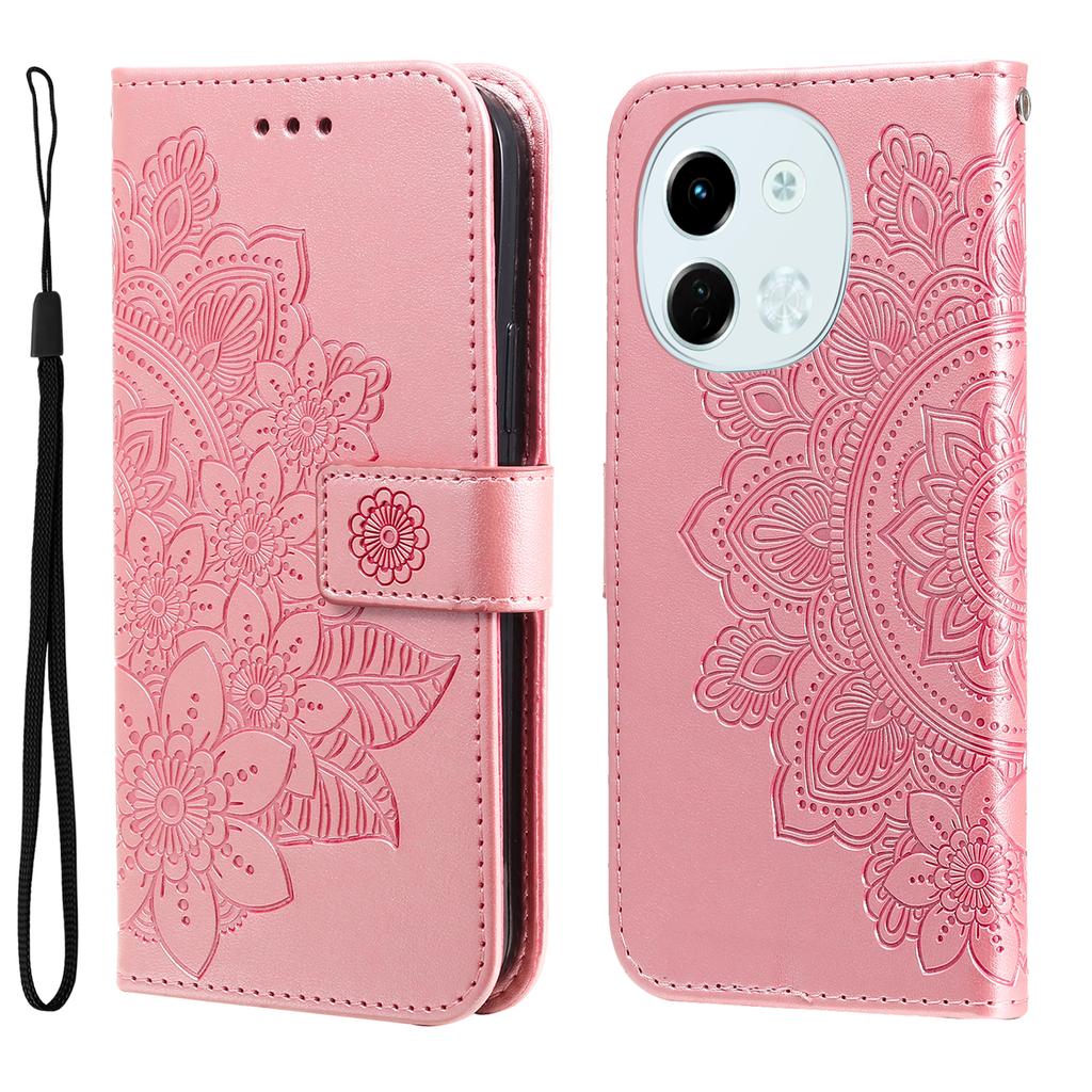 Para Capa TECNO Spark 30 5G/Pova 6 Neo 5G com Padrão Floral PU Couro Carteira Suporte Capa de Celular