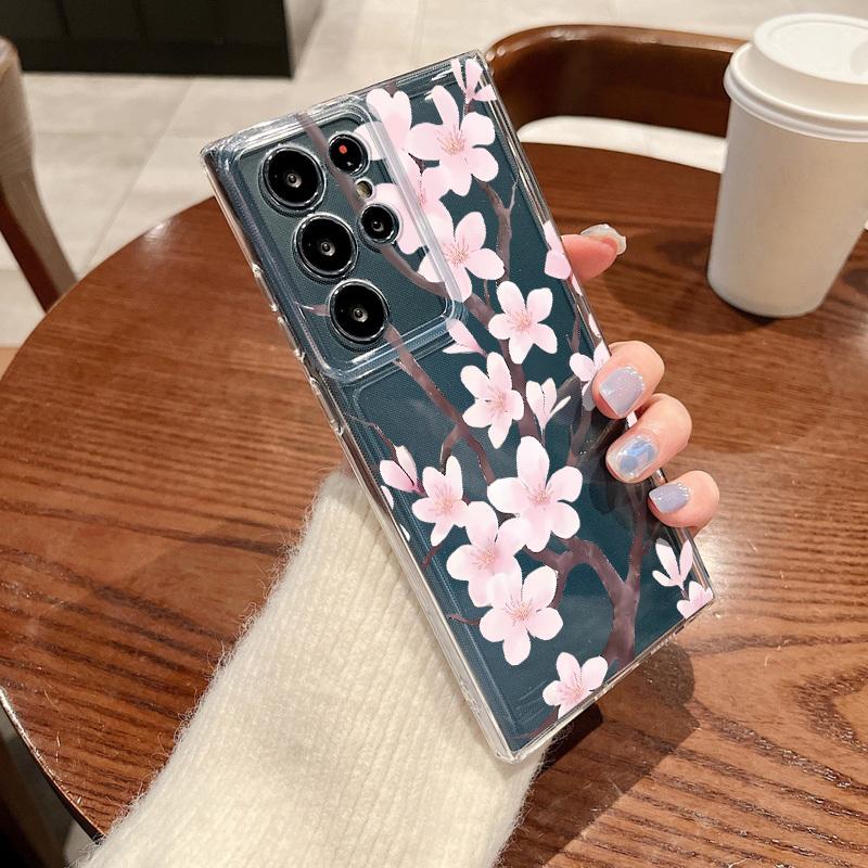 Colorful Floral Case For Samsung Galaxy S26 Ultra S25 FE S24 S23 S22 A54 A15 A35 A55 A16 A36 A56 A17 A37 A57 5G Clear Soft Cover