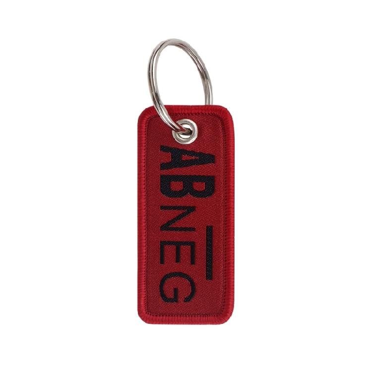 Creative Blood Type Keychain Fashionable Keyring Gift for Friend and Family Embroidered Key Holder Bag Accessories
