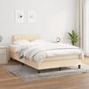 3140286 vidaXL Divan Bed with Mattress Cream 120x200 Cm Fabric