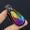 Rainbow Solar Quartz 999 Copper Wire Wrapped Pendant, Handmade Gemstone Pendant Jewelry, Gifts For Wife Brand New Pendant
