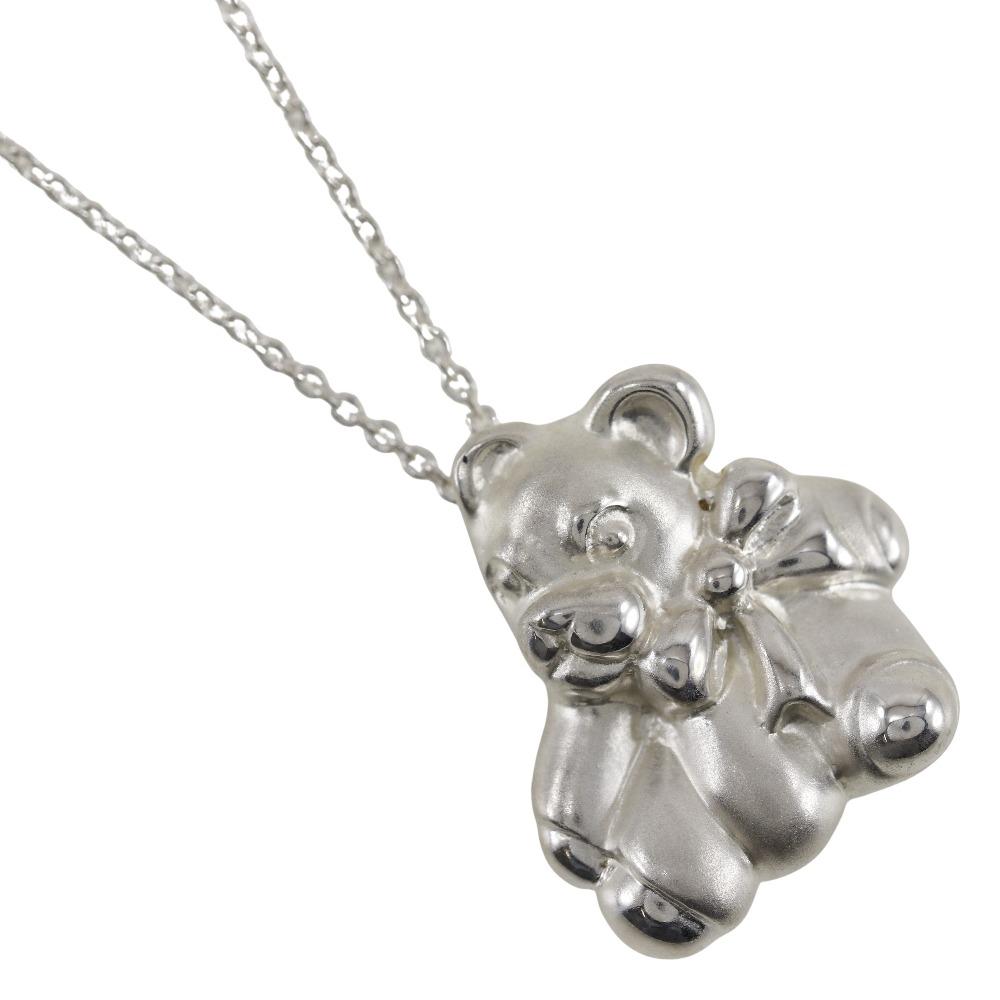 TIFFANY&Co. Bear/bear Necklace Silver925 6.1g Women Used