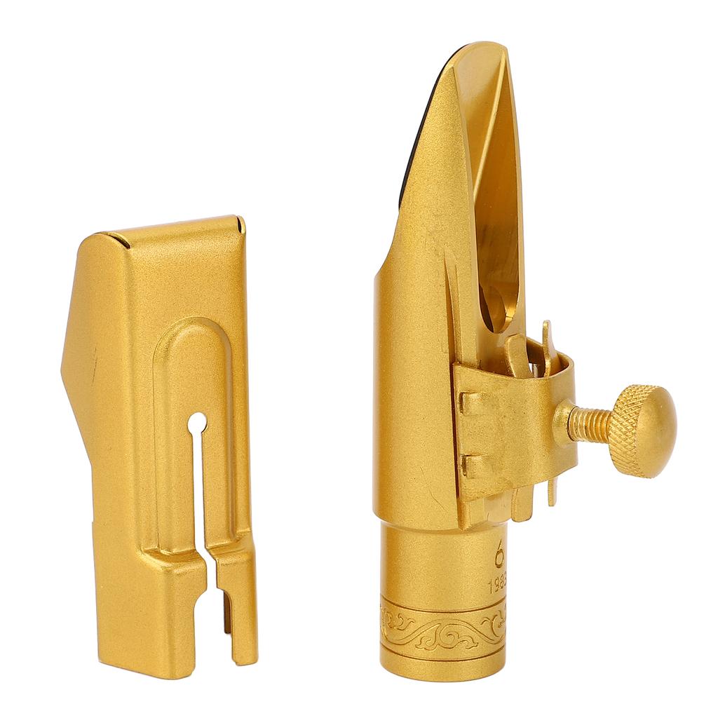 Eb Alto Sax Mouthpiece Sliding Cover Brass Frosted 6C Saxophone Mouthpiece Replacement for
