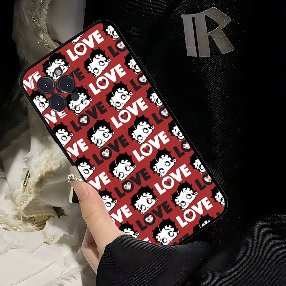 

Sexy Girl B-Betty Boop Phone Case For IPhone 17 Air 16 15 14 Plus 13 12 Mini 11 Pro Max Black Cover iPhone 12