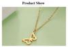 Cazador Korean Stainless Steel Butterfly Pendant Necklace Trendy Gold Color Chain Necklaces For Women Jewelry Gifts New 2026
