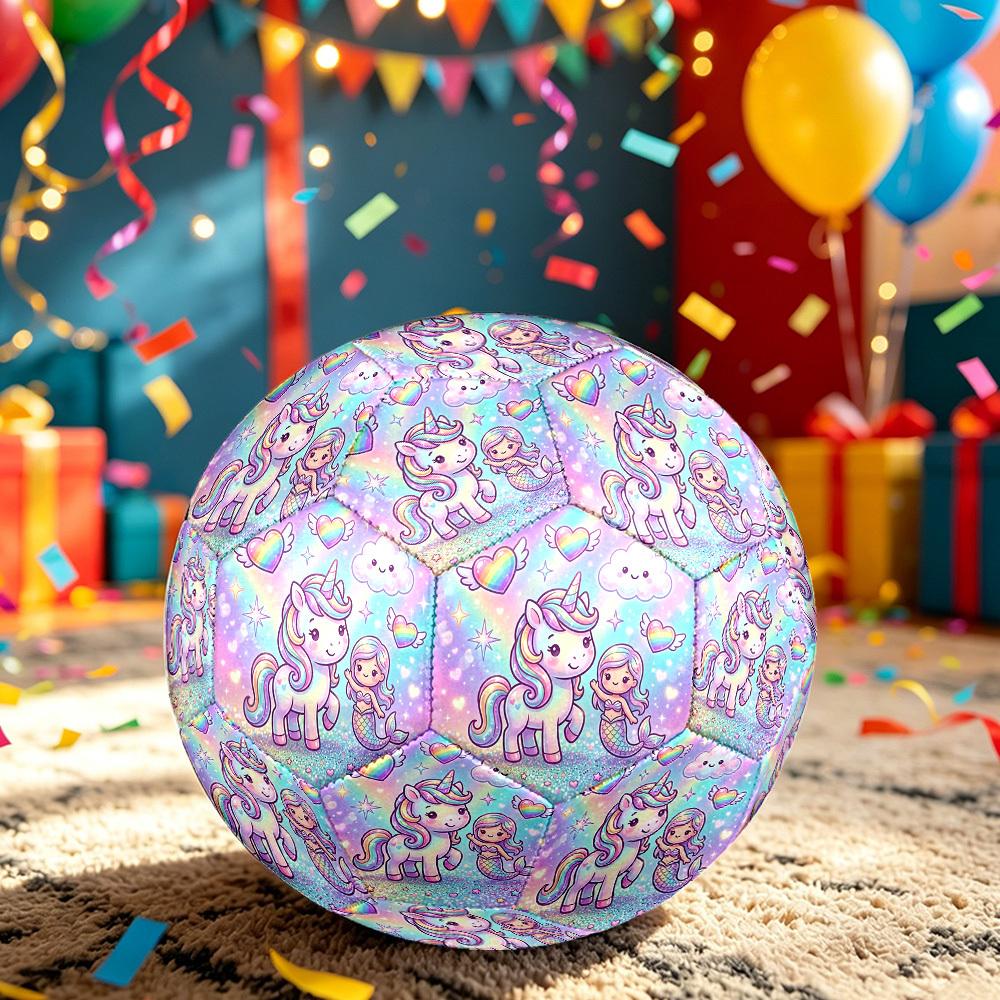 1 Stück Fußballball im Rainbow Fantasy Design, Größe 5, Leichtes PVC-Material, Outdoor-Trainingsfußball Geschenk. q62214