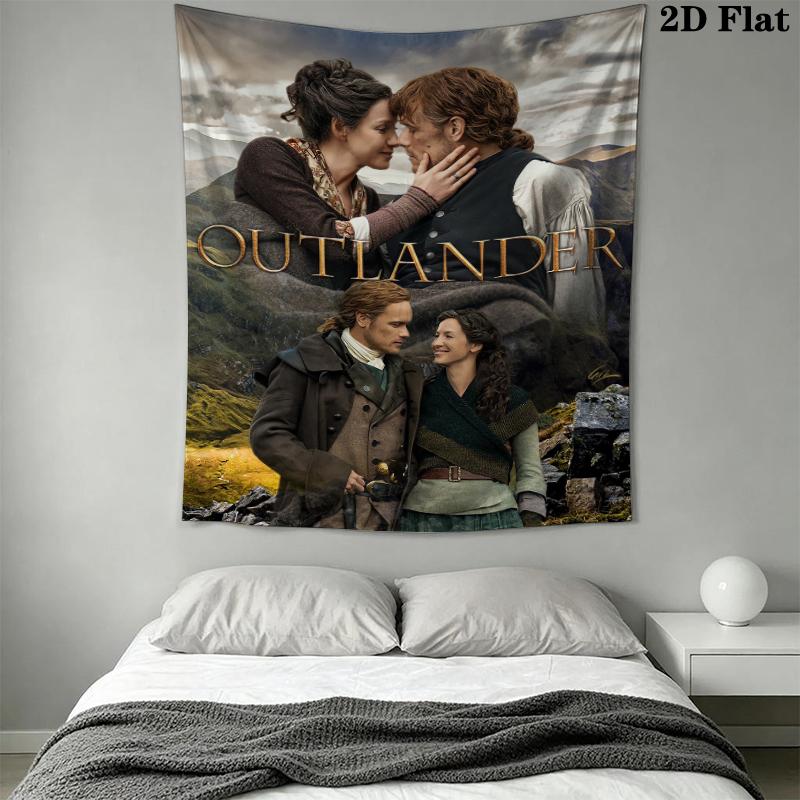 Vibrant Outlander Wall Tapestry Aesthetic Wall Hanging Printed Fabric Blanket Decorative Tapestries for Bedroom Living Room Home Decor