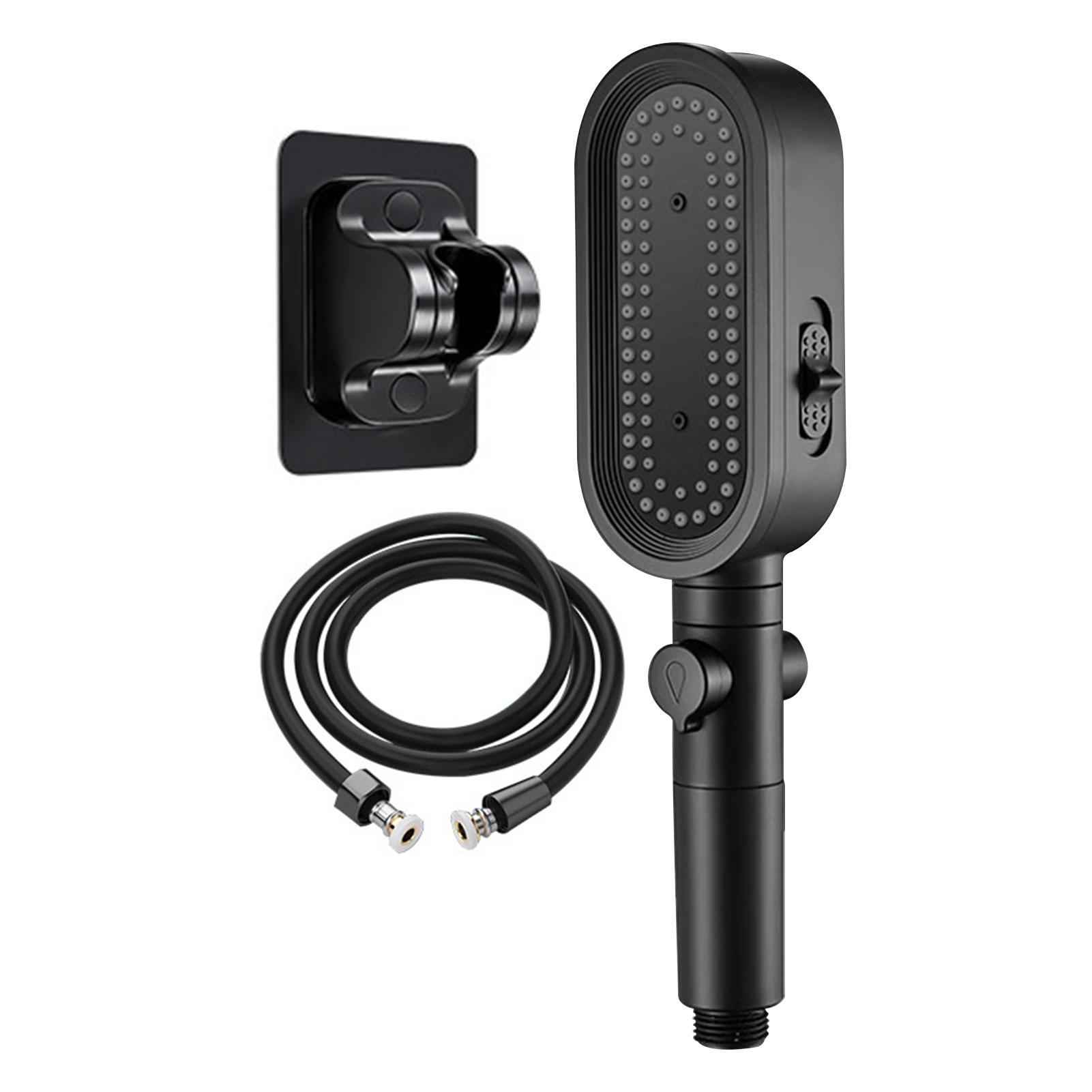 

Напорная сменная насадка для душа, прочная, устойчивая к падениям, душевая насадка для душа, аксессуары для ванной комнаты Shower Head чёрный