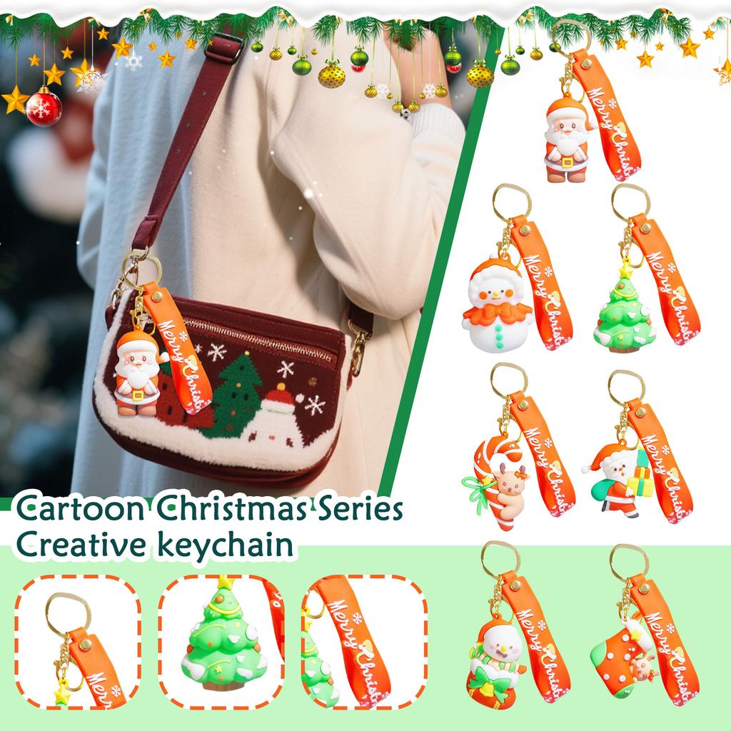 Cartoon Christmas Series Creative Keychains, Car Pendants, Bag Keychains, Christmas Gifts