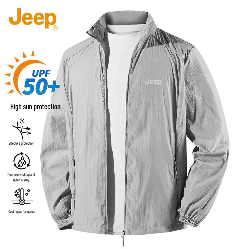 JEEP Men s Lightweight UV Protection Outdoor Jacket 2XL