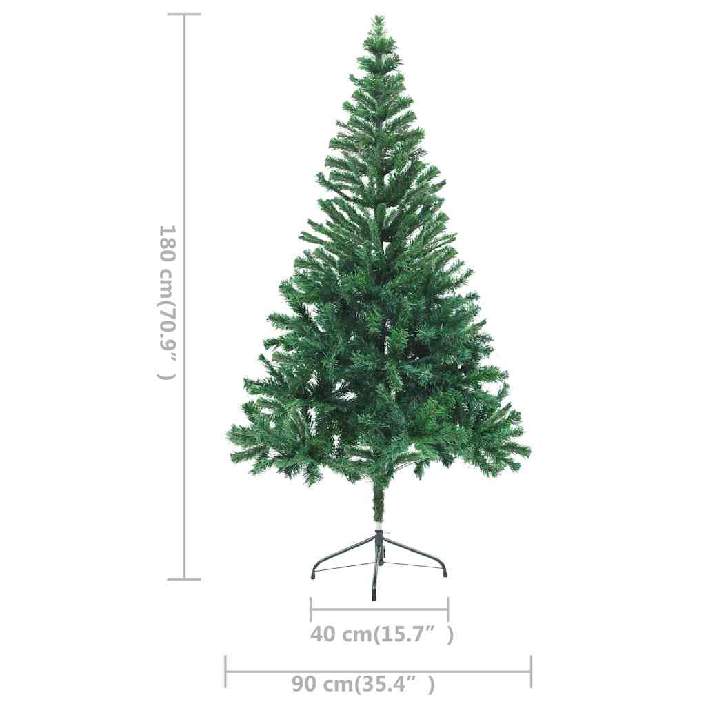 Artificial Christmas Tree with Lights and Ornaments 180 Cm 564 Branch Tips
