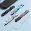 1 Set Nail Cutter Foldable Double-end Stainless Steel Manicure Pedicure Fingernail Cutter for Daily