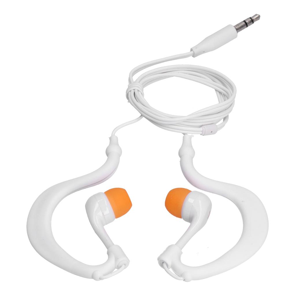 Swimming Headphones 3.5mm Plug Waterproof Conduction Headphones with Replace Earplugs for Swimming