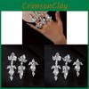 Geometrische Waterboorring Set Voor Vrouwen Met Gegalvaniseerde Afwerking En Trendy Stijl