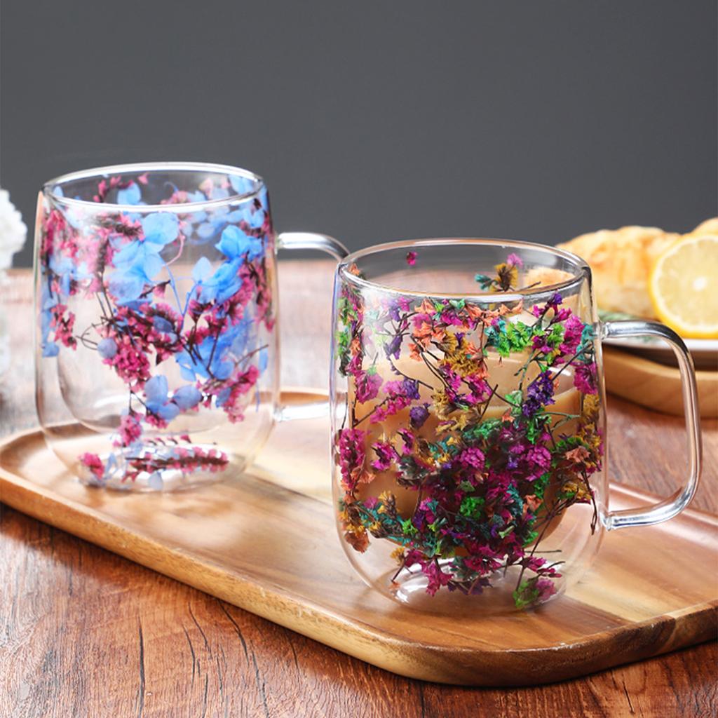 Dried Flower Double-Layer High Borosilicate Glass Cup