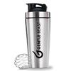 GENTLE BEAST N1 Grade Steel Shaker Bottle with Blender Mixer Ball - Stainless Protein Shaker Bottle Steel for Gym - BPA Free, Food Grade
