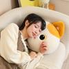 Kawaii Black Cat Plush Toy Doll Cute Big Cuddly Pillow Cushion Ins Siamese Cat Head Plush Toy Doll For Brithday Gifts