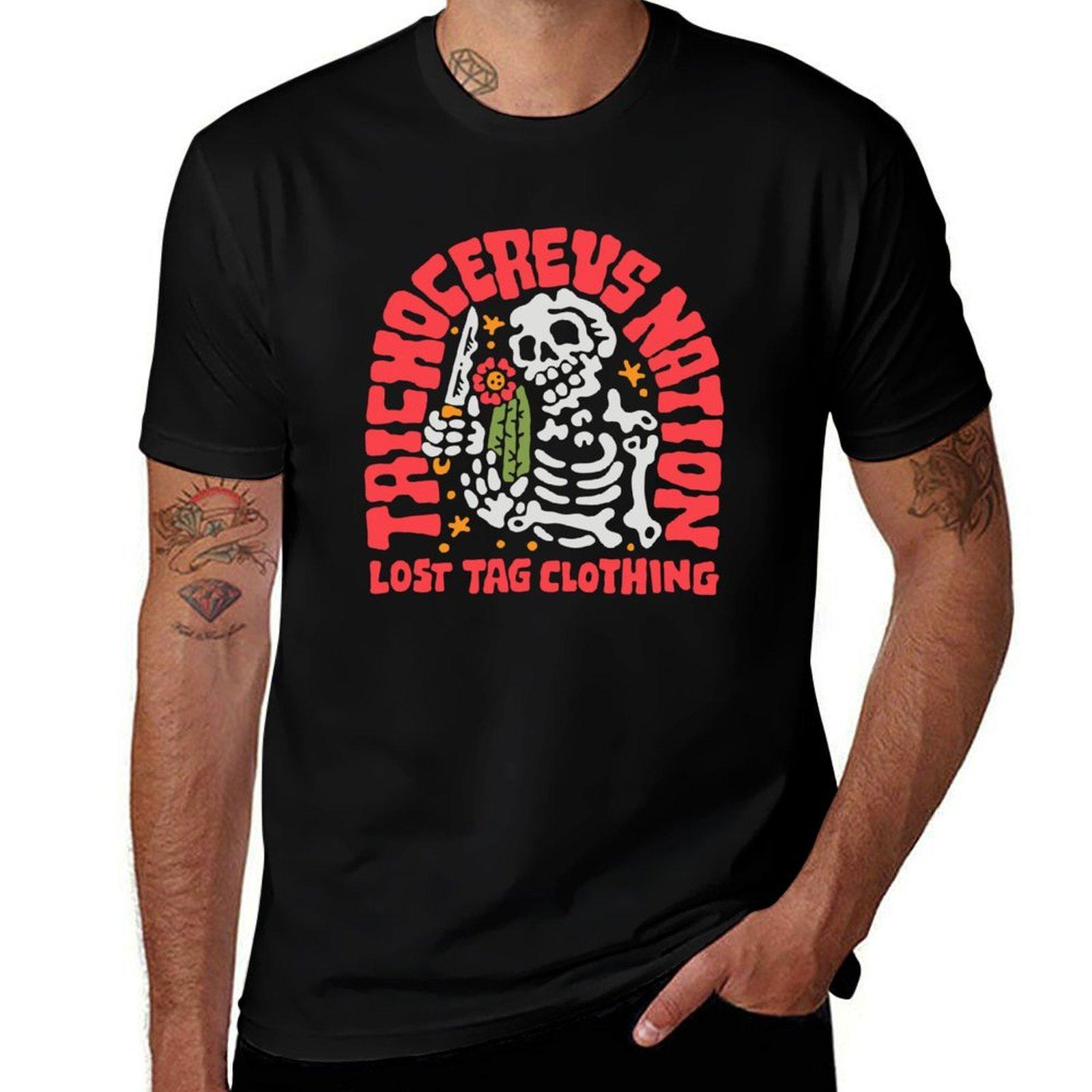 Trichocereus Nation Colorful T-Shirt Simple Casual Short Sleeve Tee S разноцветный