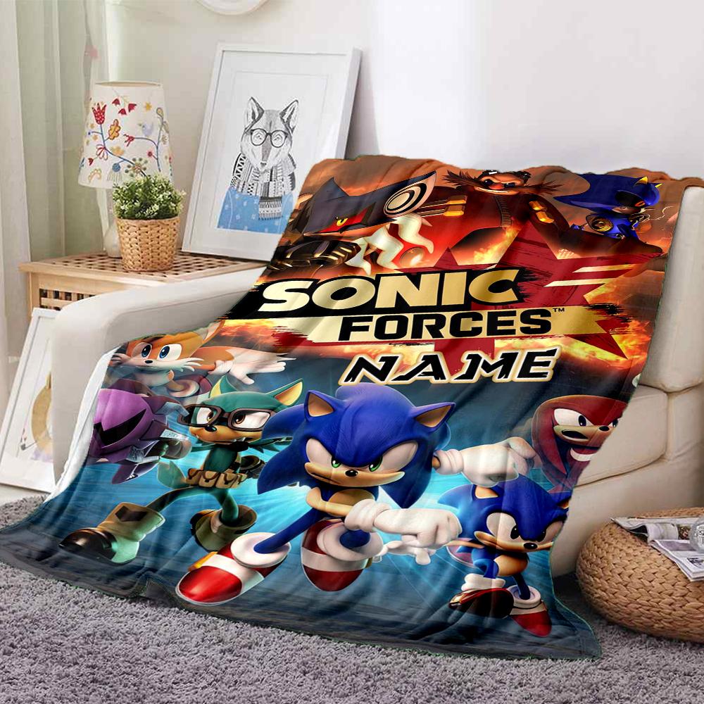 Custom 1pc Sonic Forces Adventure Blanket, Soft And Comfortable Blanket, Casual Warm, Camping Travel Blanket, Birthday Gift Q912191