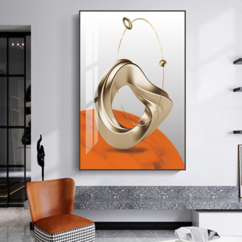 Moderne Abstrakte Goldene Licht Luxus Poster Nordic Geometrie Kunst Leinwand Malerei Wand Bild für Wohnzimmer Wohnkultur Cuadros