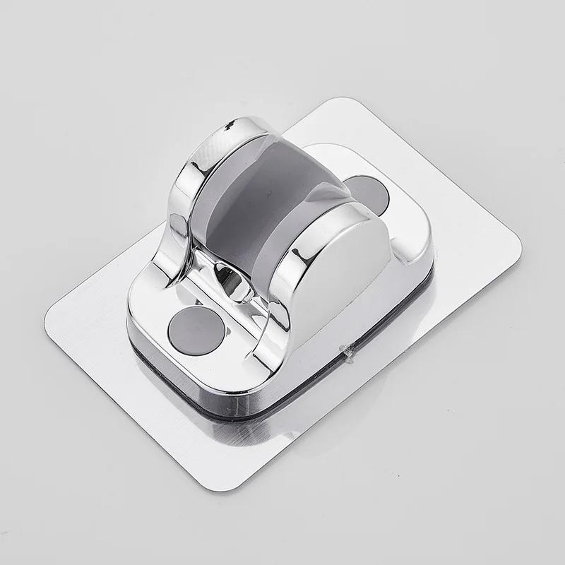 

Кронштейны для держателя насадки для душа, черная присоска, настенное крепление, регулируемая опора для аксессуаров для ванной комнаты, без подставки для дрели, ванна серебряный