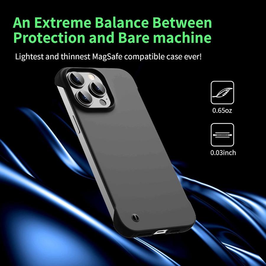 

Магнитный тонкий чехол для iPhone 14 Pro Max 6.7 2025 Ультратонкий Легкий Прочный Рамка Матовый Жесткий Чехол MagSafe United States