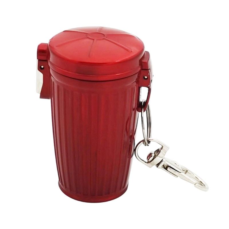Convenient Metal Travel Ashtray With Secure Lid Creative Portable Ashtray Ashes Holder SpillProof for Outdoor Indoor Use