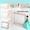 Einfacher Metallkleiderbügel für BJD-Puppen Stilvolles Mode-Spielzeug-Accessoire Kleine Größe Gold Schwarz Silber Roségold Weiß