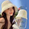 Lightweight Folding Straw Hat Breathable Woven Sun Cap Elegant Vacation Beach Cap  Seaside Travel