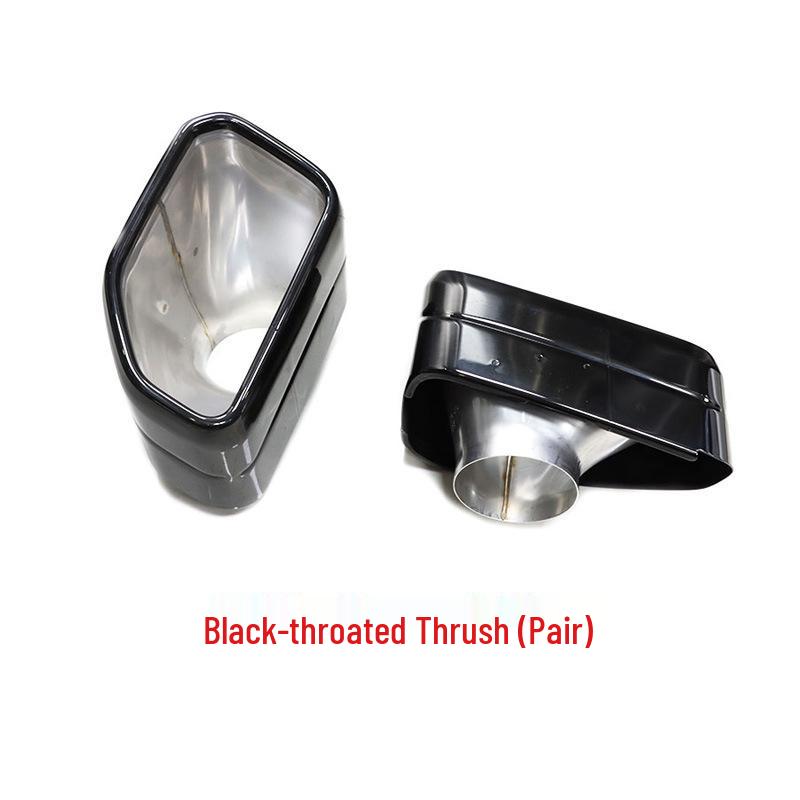 BMW X3/X4 2022 Black Stainless Steel Square Tailpipe Cover