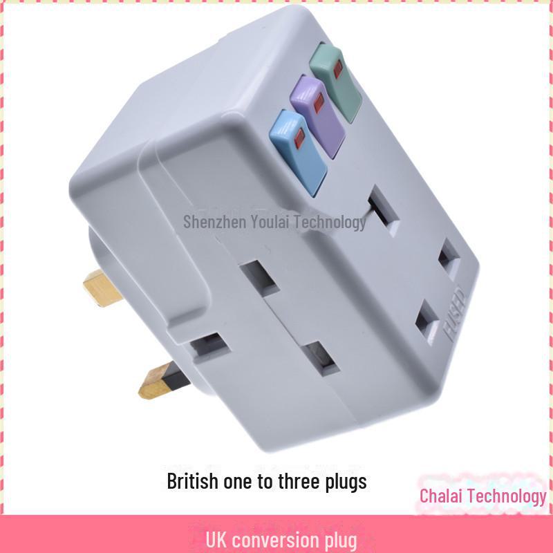 British Plug Converter with Independent Switch for Hong Kong/Singapore
