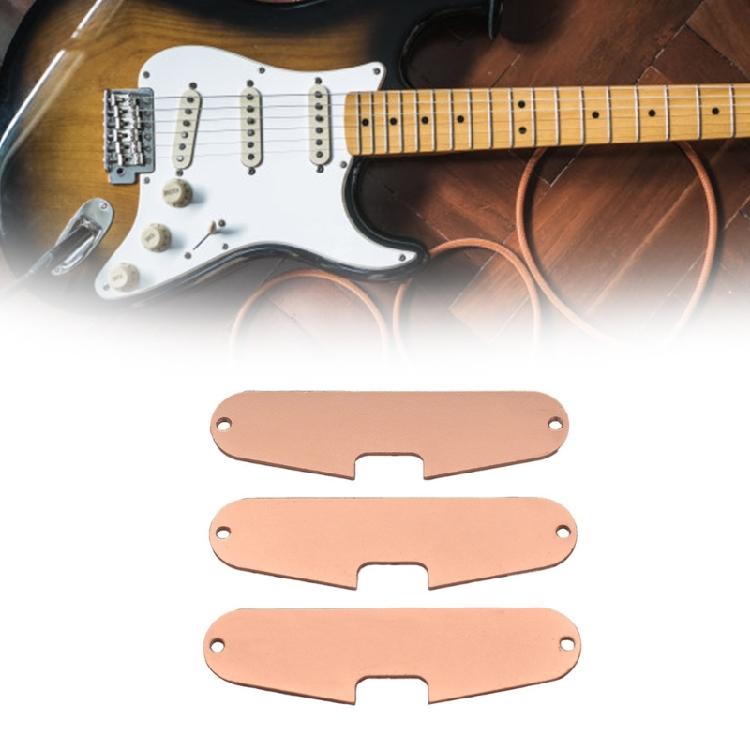 3Pieces Studio Ready Single Coil Pickups Baseplate Easy Installation Copper Texture for Musicians and Band Practice