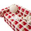 Red Festive Chenille Plaid Sofa Cover Cloth Sofa Towel Four Seasons Universal Sofa Cover Cover One Piece Full Cover Blanket